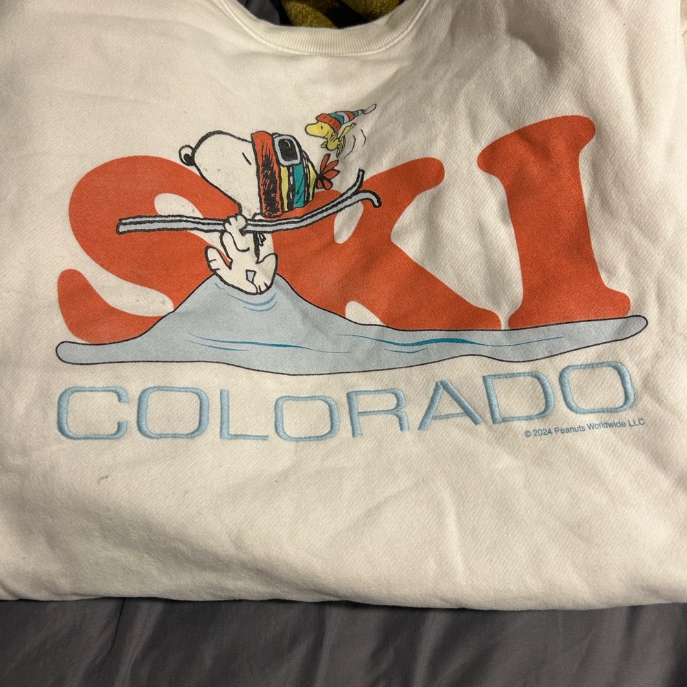 Hollister White Graphic Sweatshirt